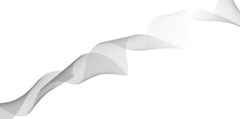 Abstract wavy lines flowing curve gradient color on transparent background. Abstract white background colorful lines. modern wavy stripes on white background isolated.