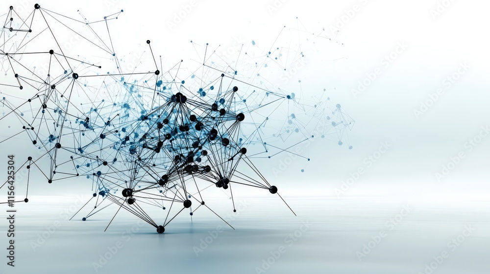 Aufkleber dynamic electric connections in minimalist design abstract environment digital art conceptual viewpo
