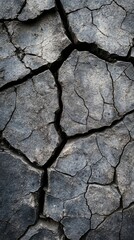 Obraz premium Dark grunge texture with cracked surface and subtle charcoal gray tones