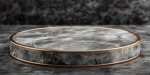 Obraz premium Marble pedestal with gold trim.