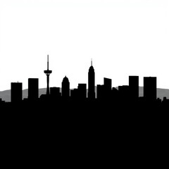 Naklejka premium Fresno california skyline. skyline silhouette. cityscape illustration architecture city 