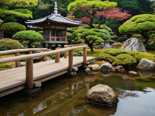 Fototapeta premium japanese garden in autumn