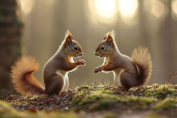 squirrels that around the trees