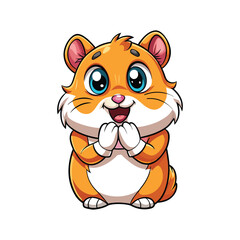 Cute Hamster Cartoon Illustration