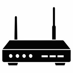 Fototapeta premium Router Silhouette Vector Art