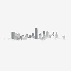 Naklejka premium An outline drawing of a city skyline cityscape illustration architecture city. skyline silhouette. cityscape illustration architecture city 