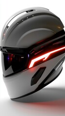 Fototapeta premium Futuristic Motorcycle Helmet Design Safety Gear Racing Innovation