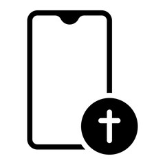Fototapeta premium christianism glyph icon