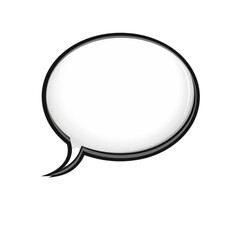Vector Speech Bubble Ready for Text Isolated on Transparent Background