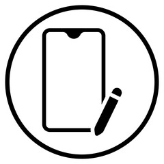 pencil glyph icon