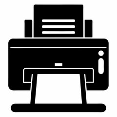 Printer Black Silhouette Vector Design