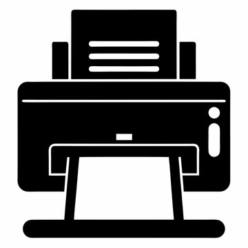 black printer printing paper document clip art preview