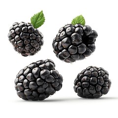 Fresh blackberries harvested in nature vibrant fruit display