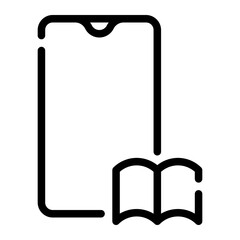 Fototapeta premium book line icon