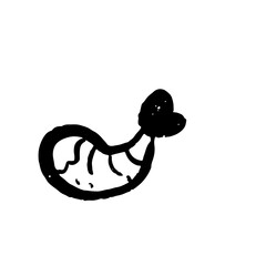 Illustration of an Japan Streetfood Tempura Handdrawn