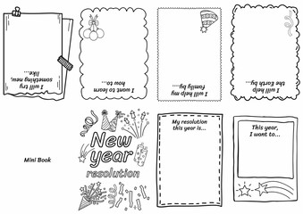 Create a fun New Year Resolution Minibook! Kids can set goals, color, and design their own minibook. Perfect for classroom activities, homeschool projects, or family crafting time.