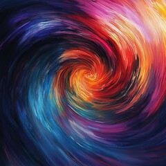A dynamic abstract swirl of vibrant colors blending together in a captivating and energetic pattern.