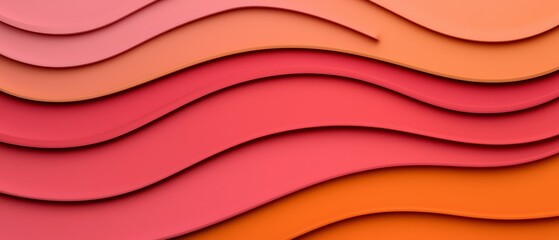 Abstract Wavy Lines Background  Red  Orange  Pink Gradient Design