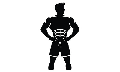 Fototapeta premium Gym boy Silhouette Art