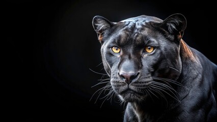 Black Panther Dark Background, Majestic Black Panther, Powerful Black Panther Image, Wild Cat Photography, Black Panther Silhouette, Night Wildlife, Dark Panther Portrait, Panther in Shadow