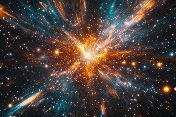 Naklejka premium Star-filled night sky with many stars