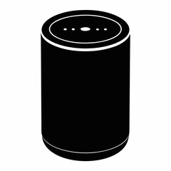 Smart Speaker Silhouette Vector Art