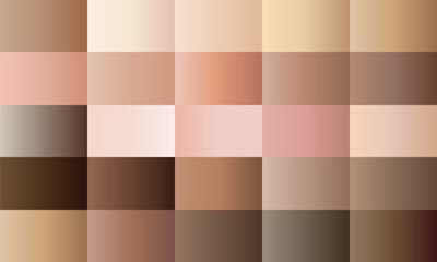 Human skin tones set vector. Face and body