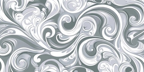 Intricate abstract swirl pattern in grayscale, perfect for contemporary design projects and artistic backgrounds.