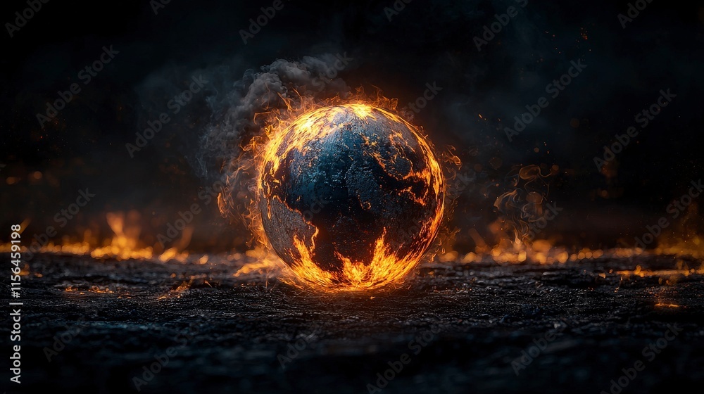 Poster youth-led climate action igniting change a digital representation of global environmental challenges