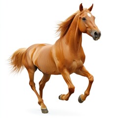 Obraz premium A stunning horse in motion, displaying strength and elegance against a white background
