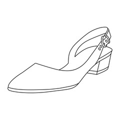 Naturalize Women's Banks Sling back Pointed Toe Low Heel. Pointed toe sling back heels in matte leather, chic and minimalist, isolated on a neutral backdrop. vector design