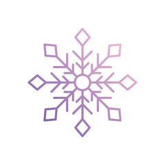 Snowflake icon isolated on a white background. Vector illustration.