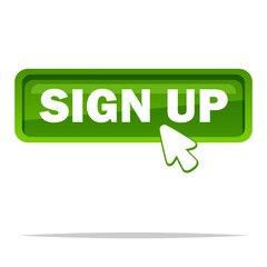 Sign up button vector isolated illustration
