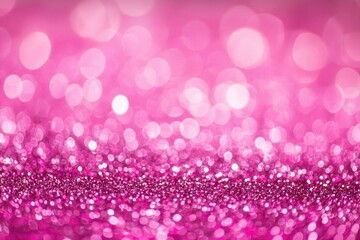A sparkling pink backdrop with hearts sets a joyful vibe for Valentine\'s Day!