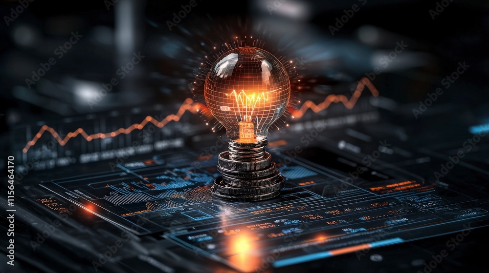 Fototapete Dynamic infographic explaining key principles of data visualization in modern technology environments
