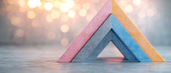 Abstract Geometric Architecture  Pastel Triangles  Modern Design