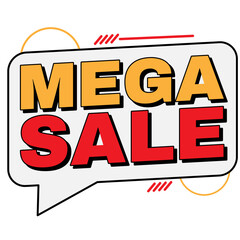 Mega Sale Speech Bubble
