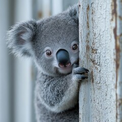 Obraz premium Exploring baby koalas in australian forest captivating wildlife and animal behavior photography