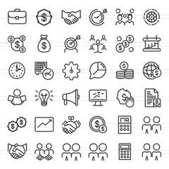 Business and finance icon set vector