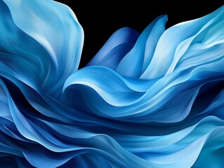 Fototapeta premium Abstract Blue Swirling Fabric Texture Background
