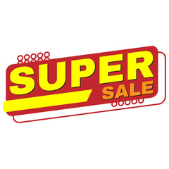 Super Sale 3D Text Banner
