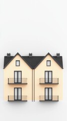 Cream Townhouses  Modern Architecture  Balconies  Real Estate  Home Design