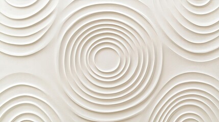 Obraz premium White Concentric Circles Abstract Wall Texture Design