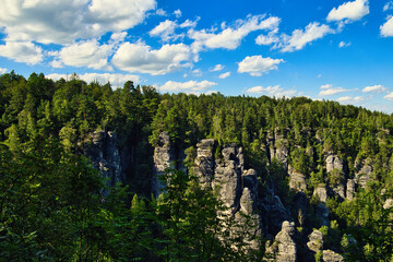 Fototapeta premium Elbsandsteingebirge - Gebirge - Sächsische Schweiz - Deutschland - Sachsen - Gebirge - Berg - Berge - Fels - Beautiful - Saxon Switzerland