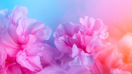 Naklejka premium Dreamy Pink Flower Abstract Background Soft Pastel Colors Floral Design