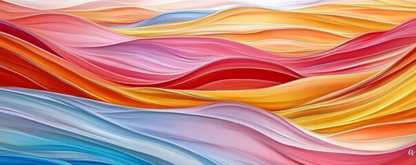 Vibrant and Fluid Abstract Digital Art: Colorful Shapes whirlwind of colors