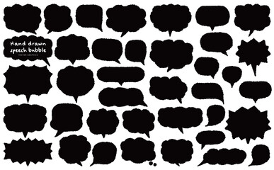 シンプルなふきだしイラスト素材