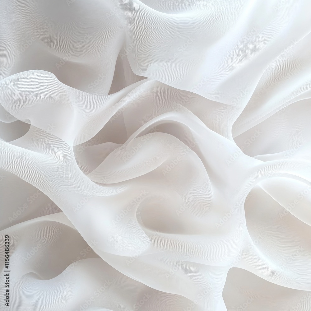 Poster abstract soft background white and wavy shapes
