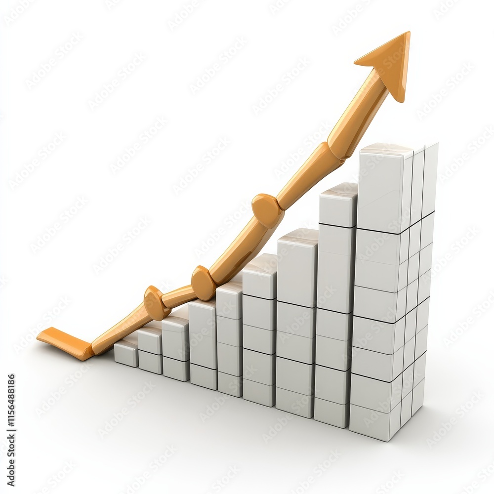 Aufkleber goal business success strategy chart target or creative growth arrow achievement diagram and present