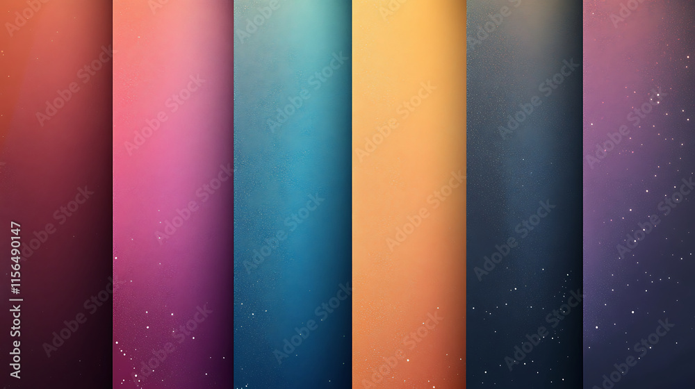 Fototapete vector gradient background set with different color textures